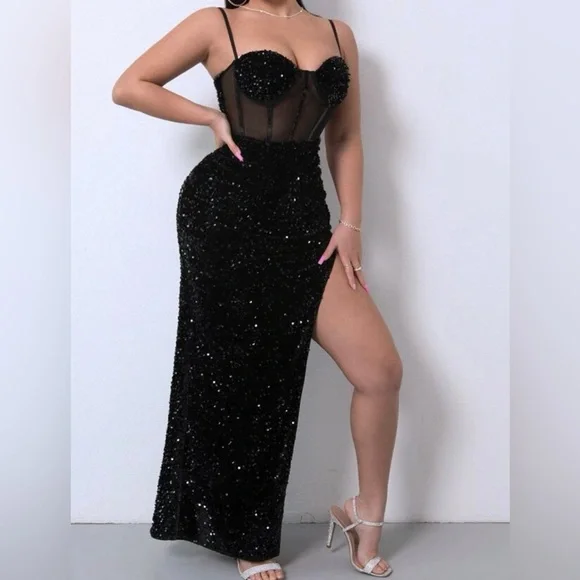 Dresses | Split Thigh Maxi Cami Formal Dress | Poshmark